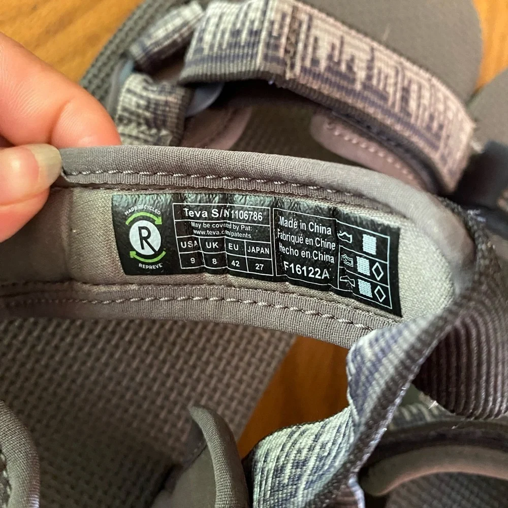 Teva navy sandals pattern